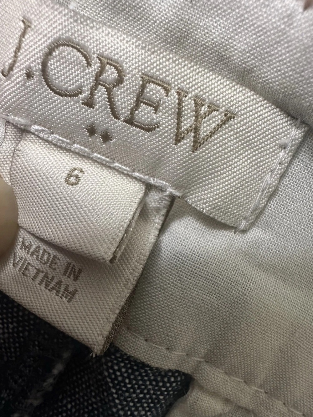J Crew Size 6 cotton linen Gray Dress Pants Womens Flat Front Career - Picture 11 of 12